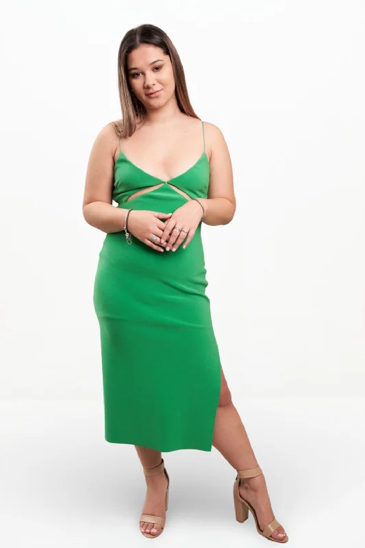 EMERALD AVENUE MIDI DRESS (EMERALD)