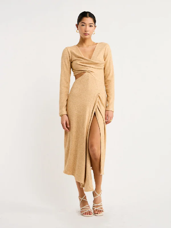 One Fell Swoop Roisin Midi Dress in Oat