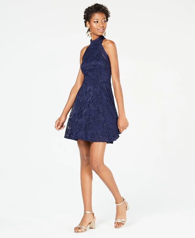 B Darlin Juniors Lace Fit Flare Dress