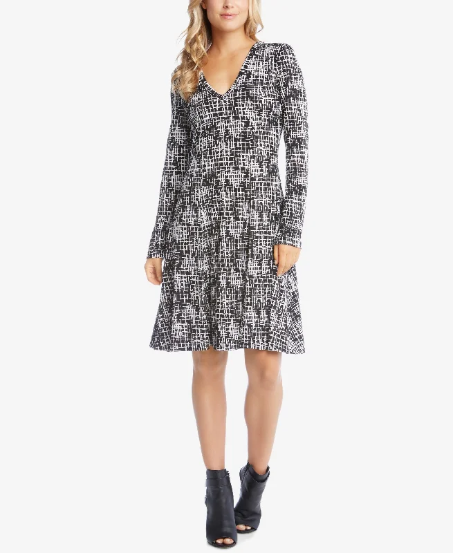 Karen Kane Printed Knit A Line Dress