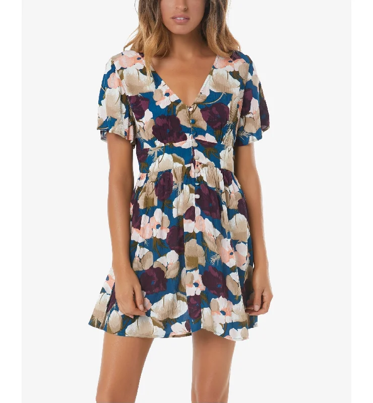 Oneill Juniors Shayna Crinkled Printed Dress