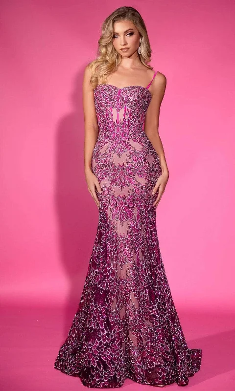 Portia and Scarlett PS25251 - Lace Detailed Prom Dress